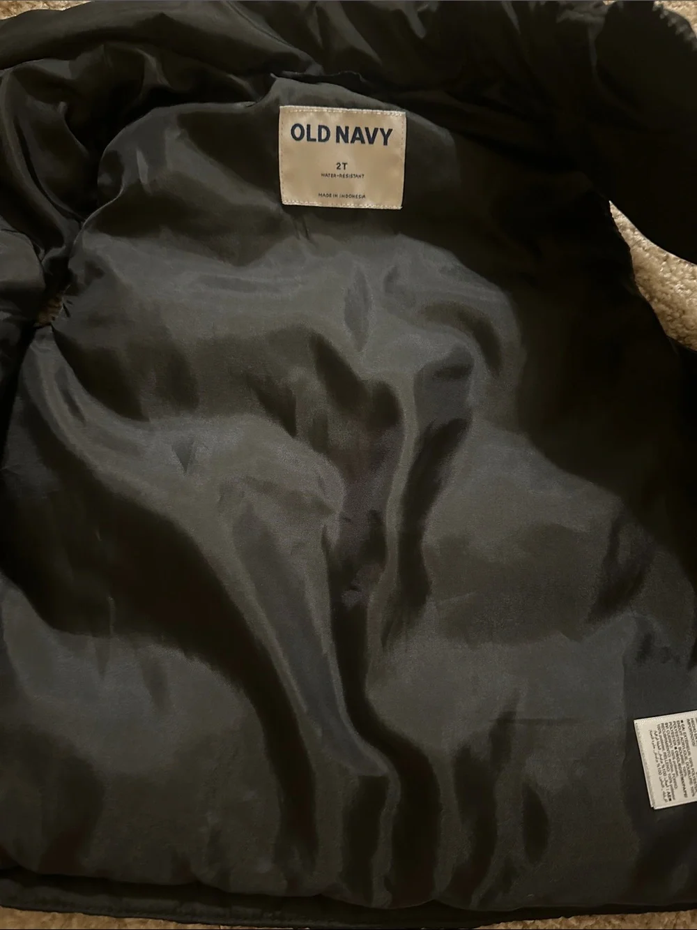 Old Navy Black Quilted Puffer Vest